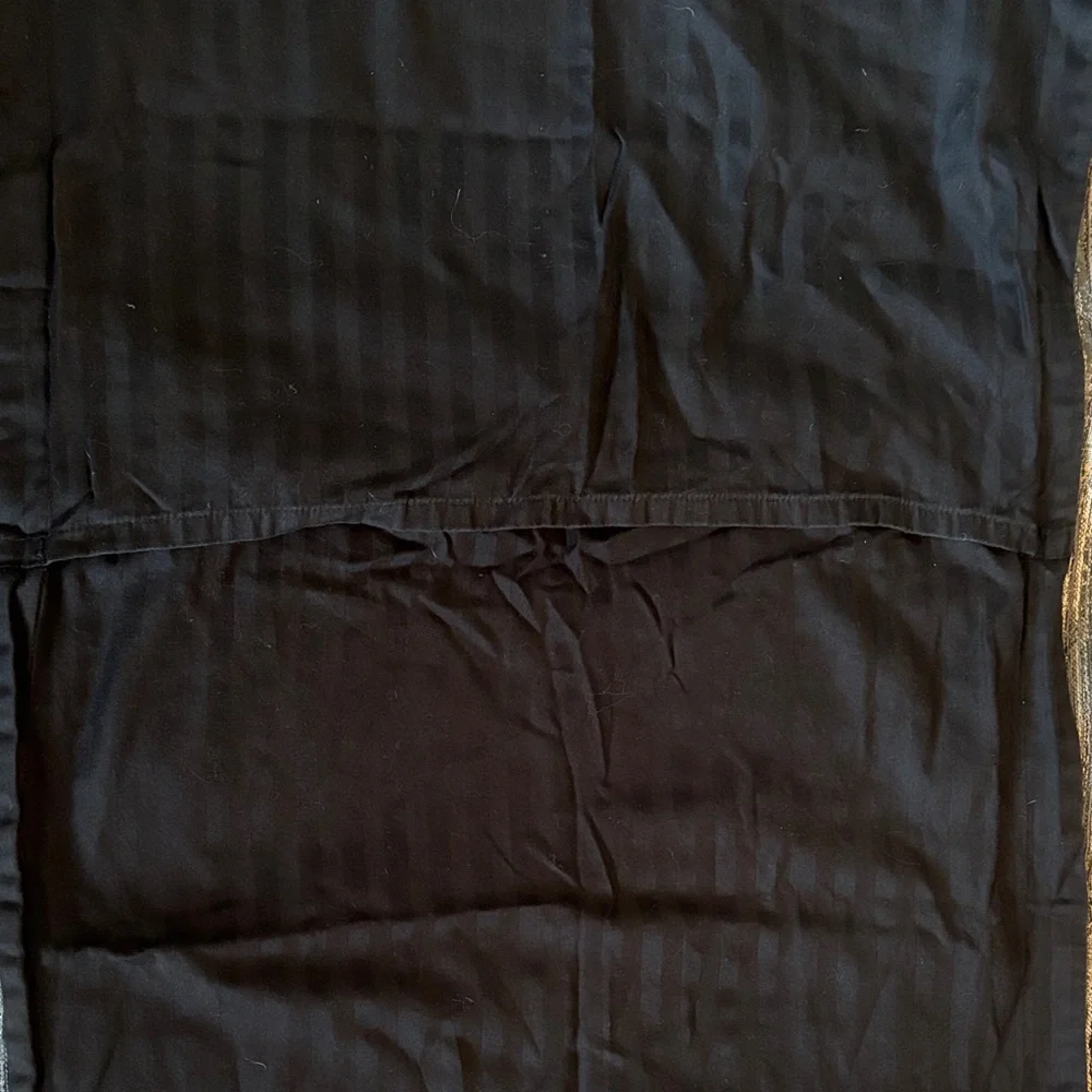 Full/ Queen 3-Piece Black Striped Damask Duvet Cover & Shams Set